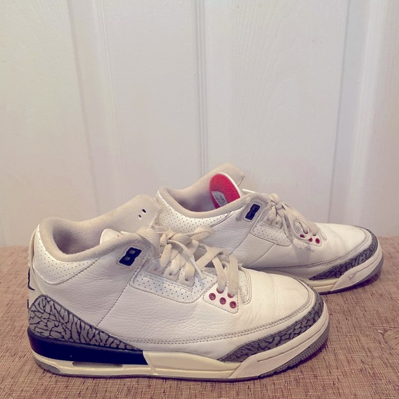 Jordan Other - Air Jordan retro 3 White cement ladies or Boys size 6.5 Y